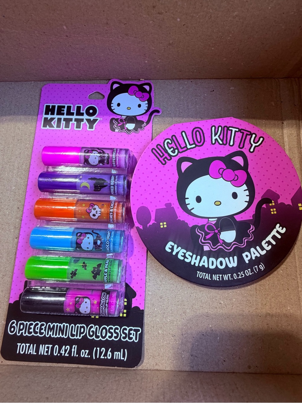 Hello Kitty Halloween Makeup Bundle- Lipgloss & Eyeshadow Palette.